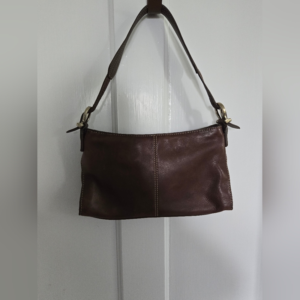 Liz claiborne brown leather purse - Picture 4 of 9